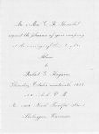 Hayssen Henshel Invitation 1893